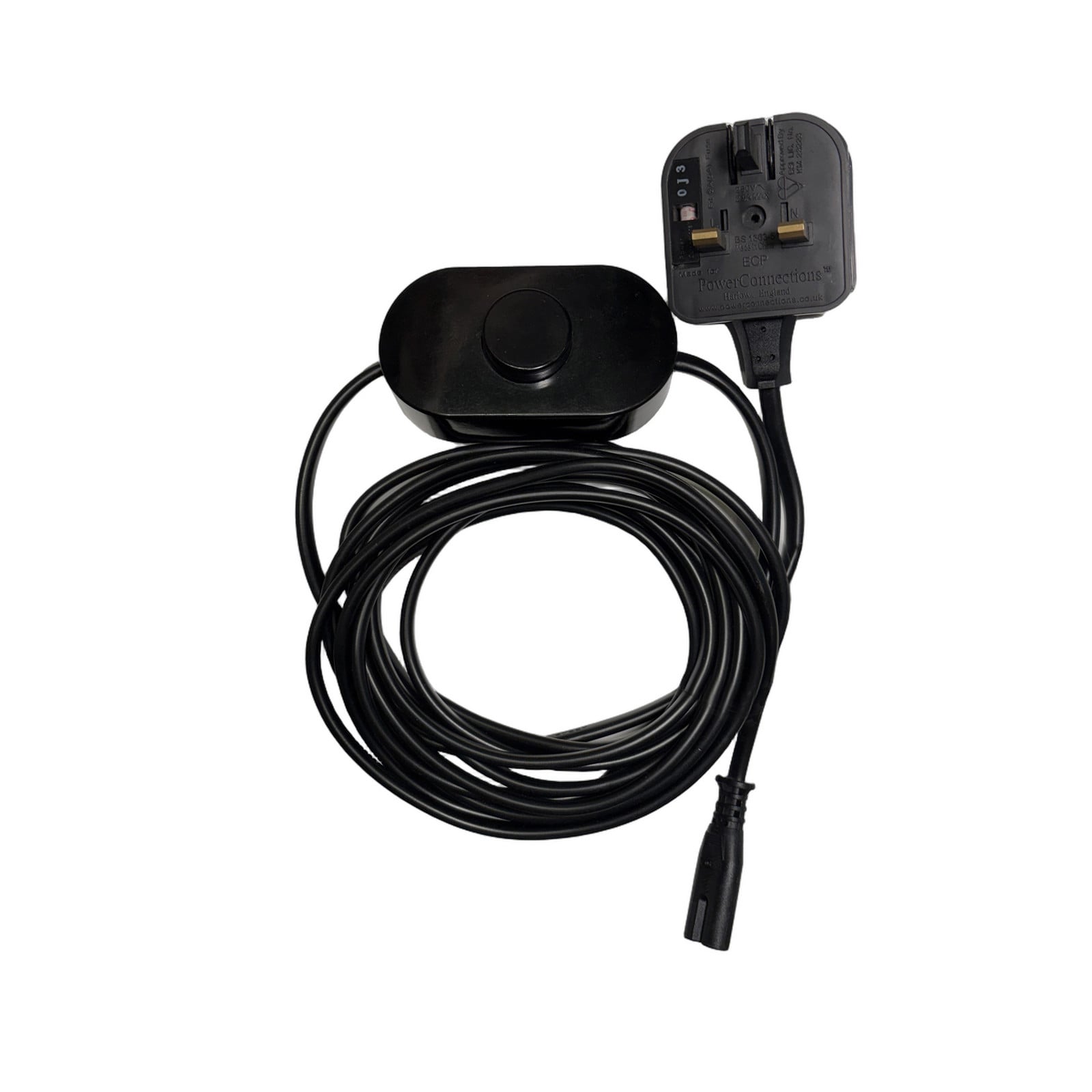 Flos kabel za zidnu svjetiljku Maap, britanski utikač, 400 cm - Dizajn - crni - Plastika
