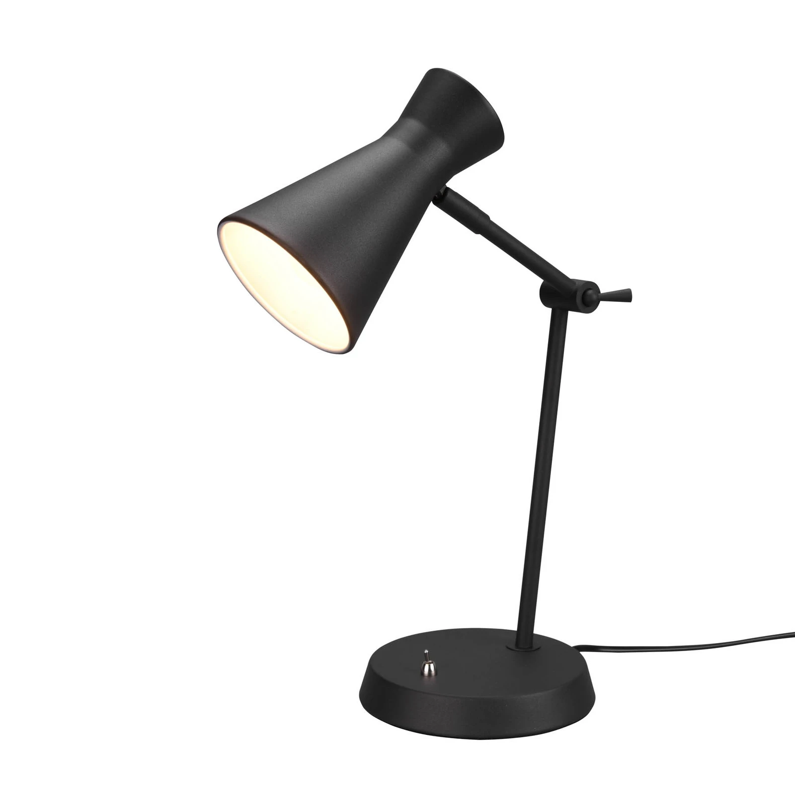 Lampe de bureau Enzo, à une lampe, noire