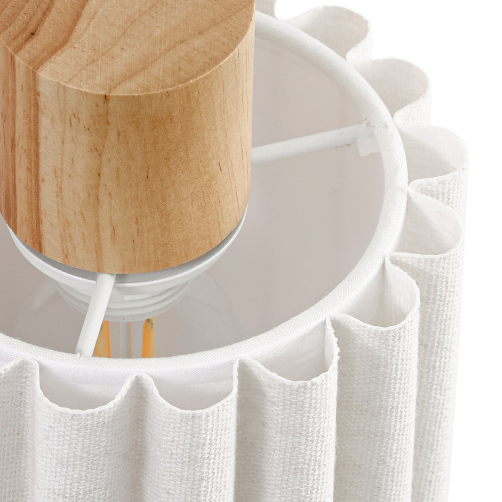 Faretto da soffitto Shiloh, naturale/beige, a 5 luci, legno di gomma - Lindby