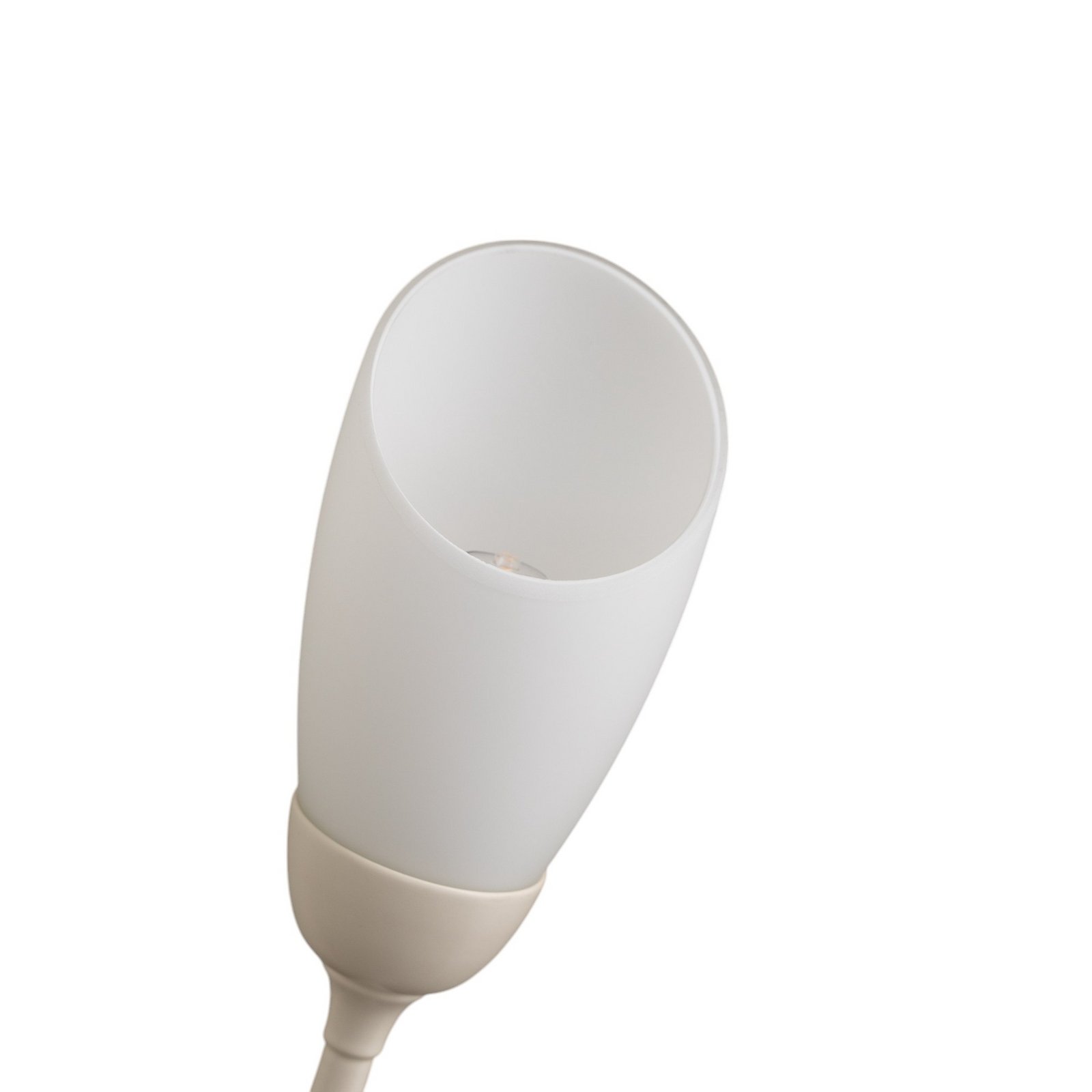 Lámpara de pie Gloriosa, crema, cristal, 9 luces