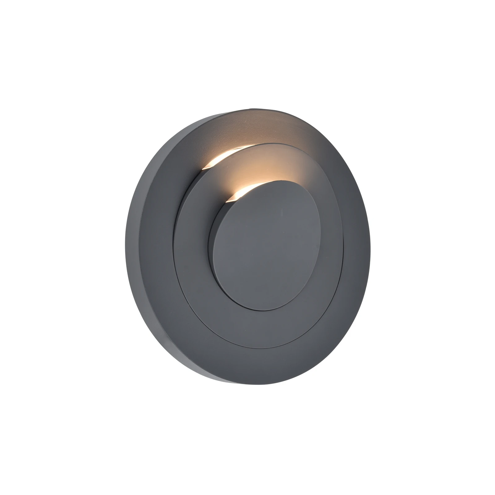 Applique d'extérieur LED MOOV, gris foncé, Ø 21 cm, métal, IP54
