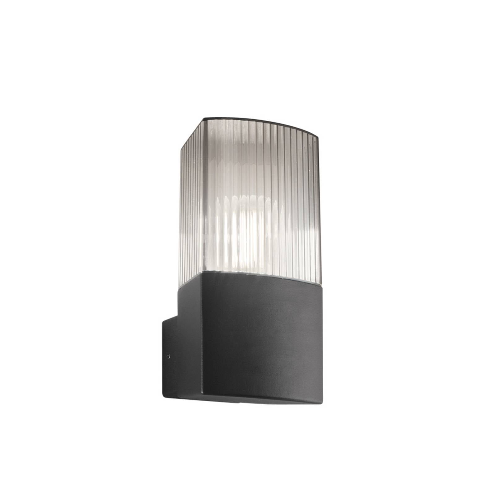Außenwandlampe DARK, anthrazit/rauchgrau, Edelstahl, Sensor