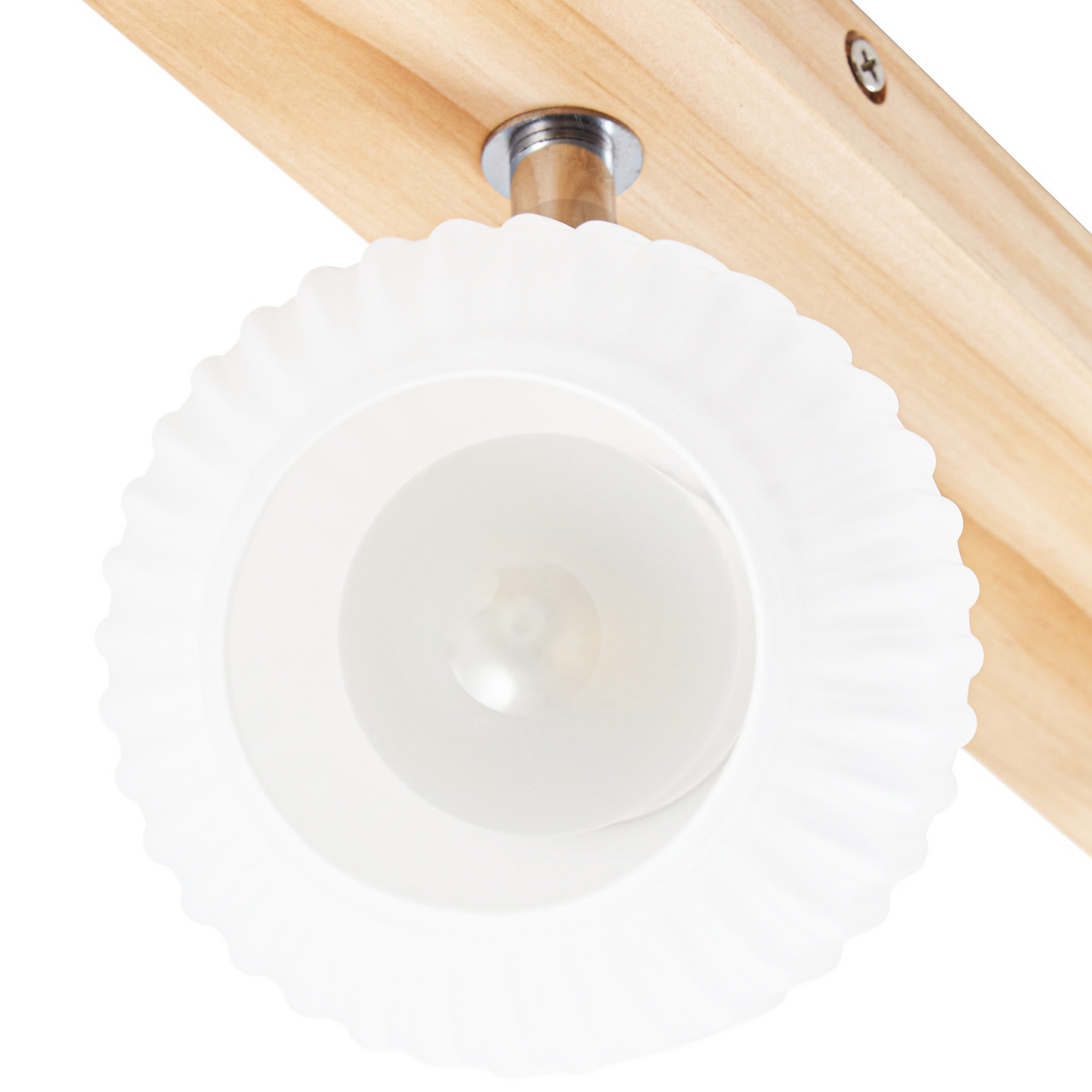 Darla ceiling spotlight, 3-bulb, white/wood-effect – Lindby Darla ceiling spotlight, 3-bulb, white/wood-effect – Lindby