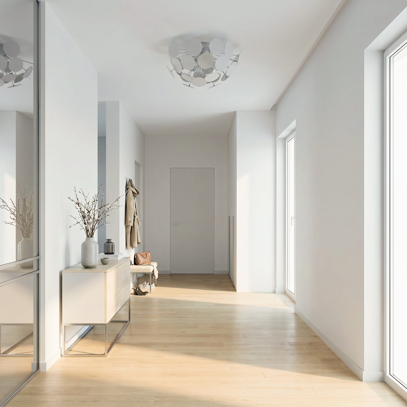 Kinan Candeeiro de Tecto White/Chrome - Lindby