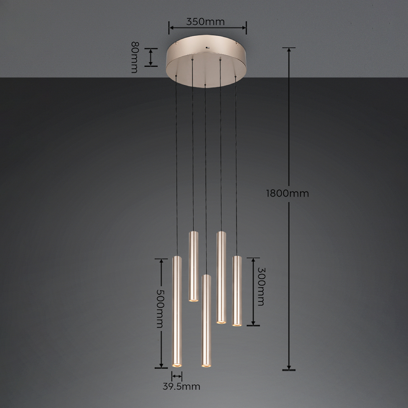 LED piekaramā lampa „Arimato“, Ø 35 cm, krēmkrāsā, metāls, CCT LED piekaramā lampa „Arimato“, Ø 35 cm, krēmkrāsā, metāls, CCT