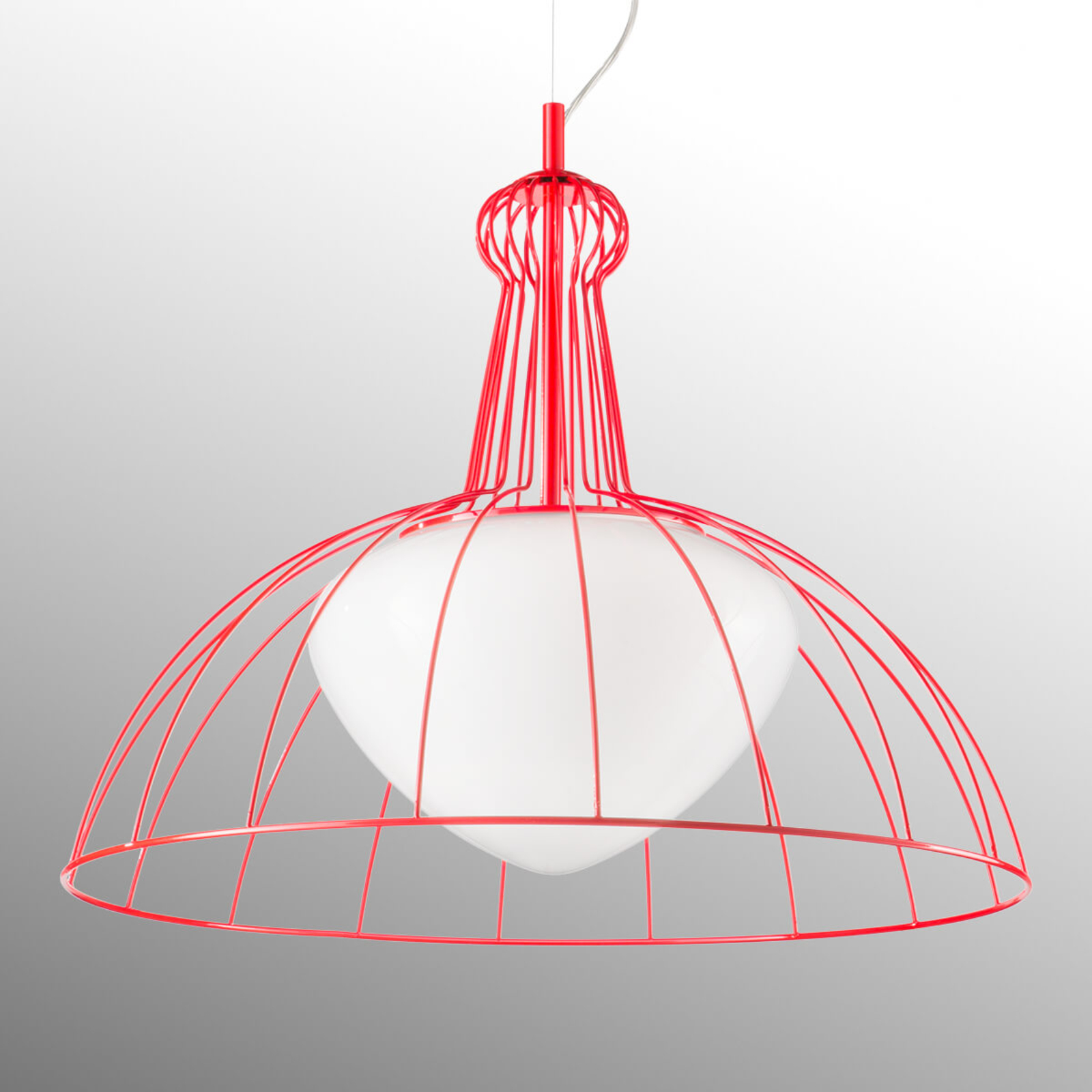 Piros designer függő lámpa Lab - made in Italy