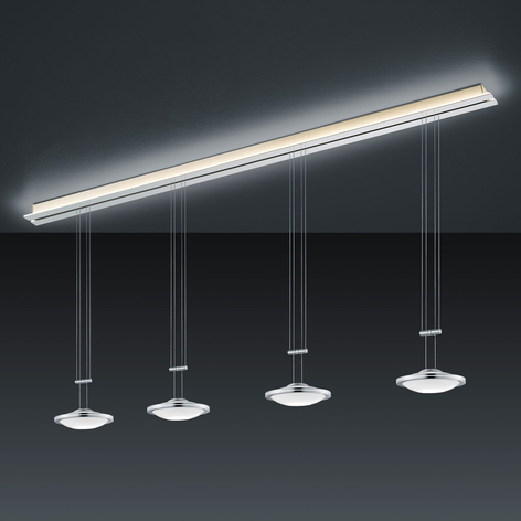 BANKAMP Strada Saturno Hängeleuchte, 4fl, 185 cm