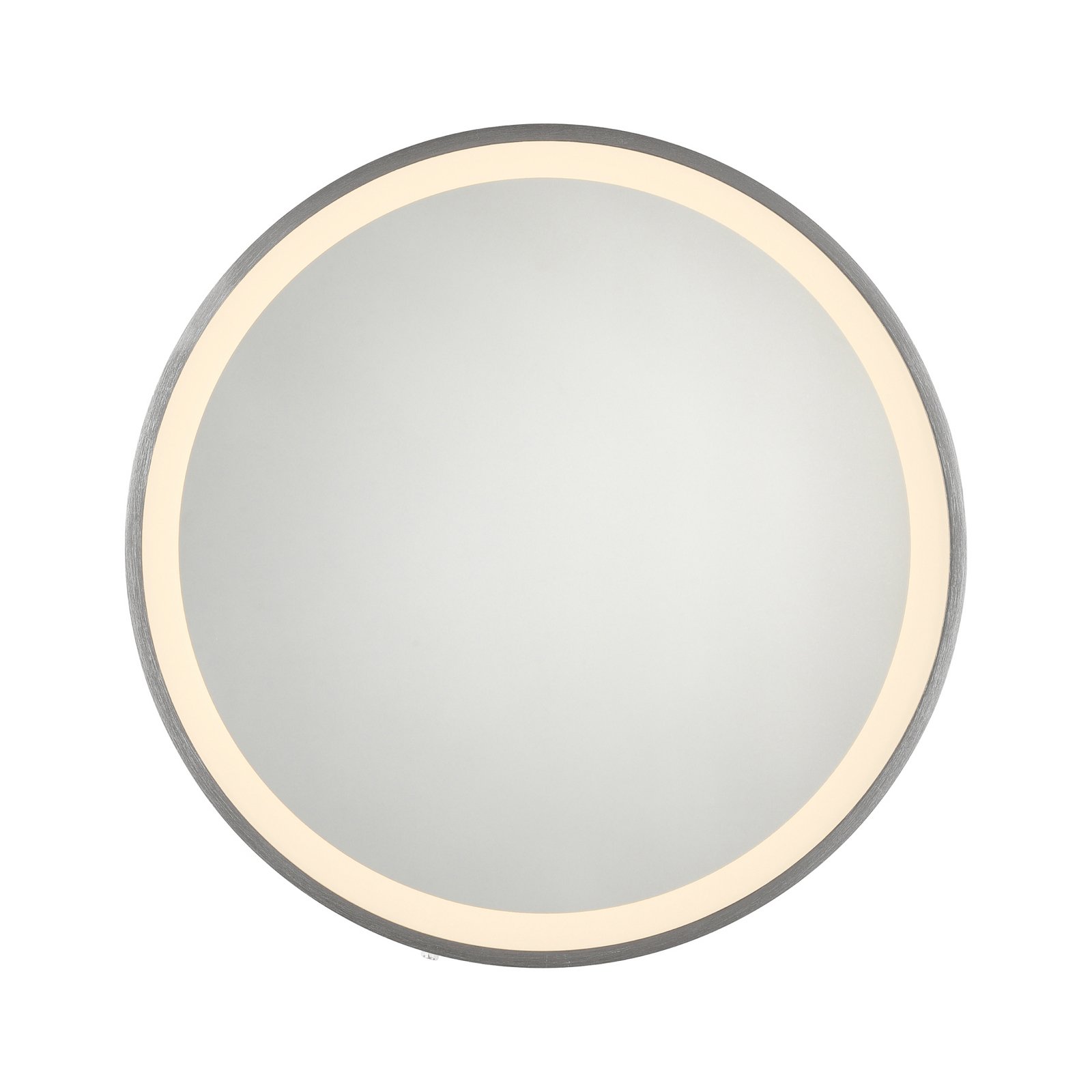VIDRO LED wall mirror, grey, Ø 46 cm, power bank, switch