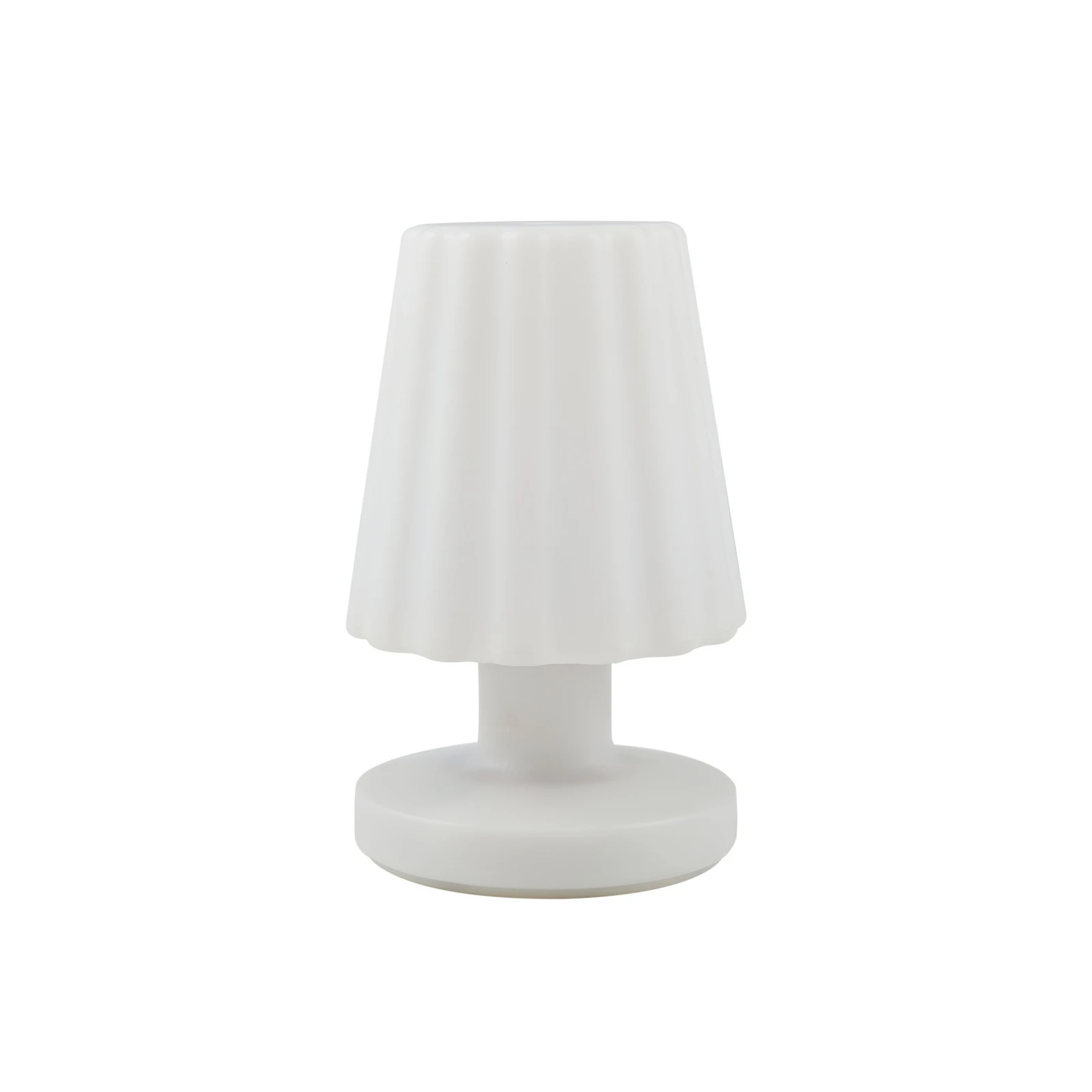 Lindby LED-Akku-Tischleuchte Jovem, weiß, Kunststoff, RGB