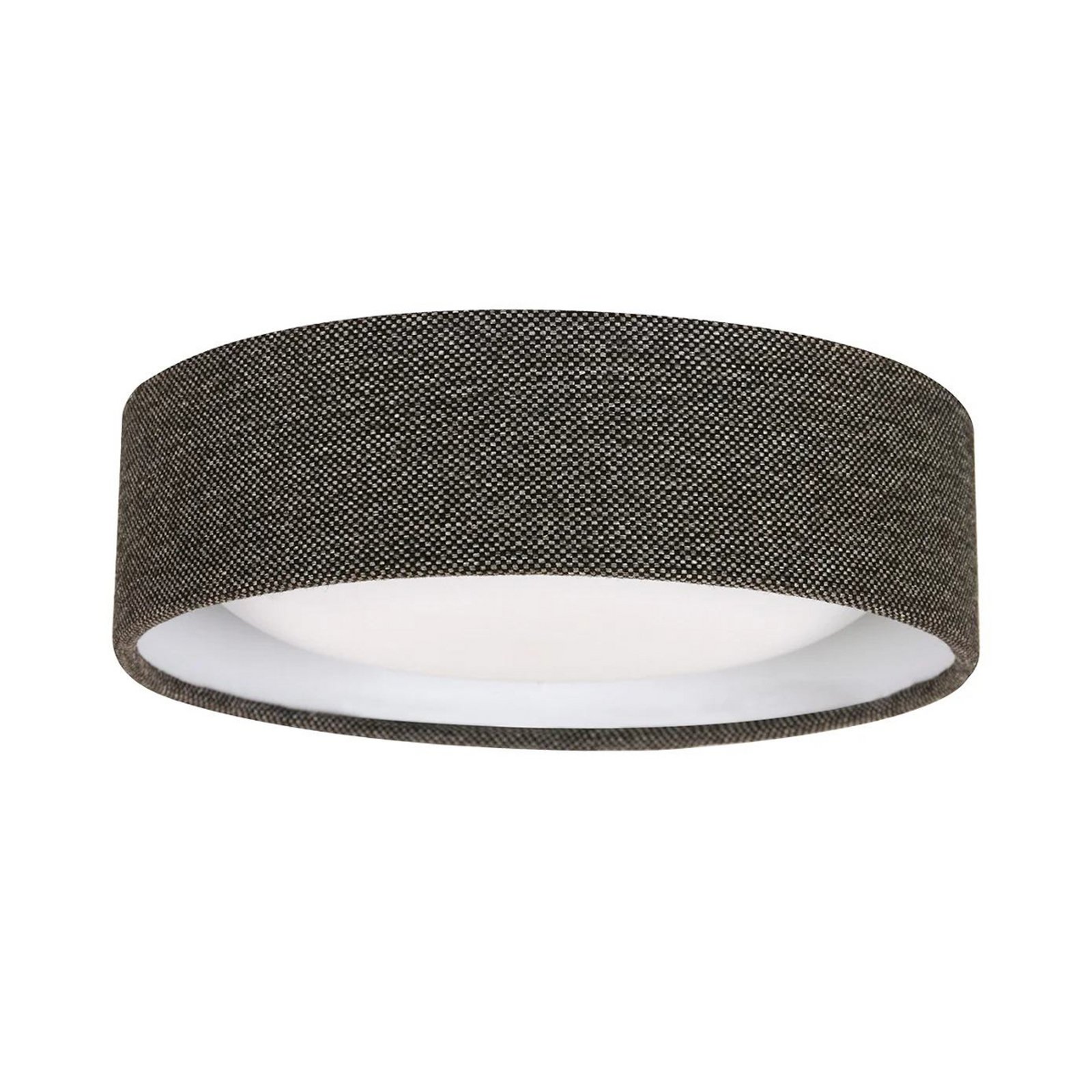 Beacon taklampa Uno, mörkgrå, textil, Ø 25 cm, GX53