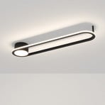 Plafonnier LED EGLO COLLECORVINO, noir, longueur 50 cm, CCT