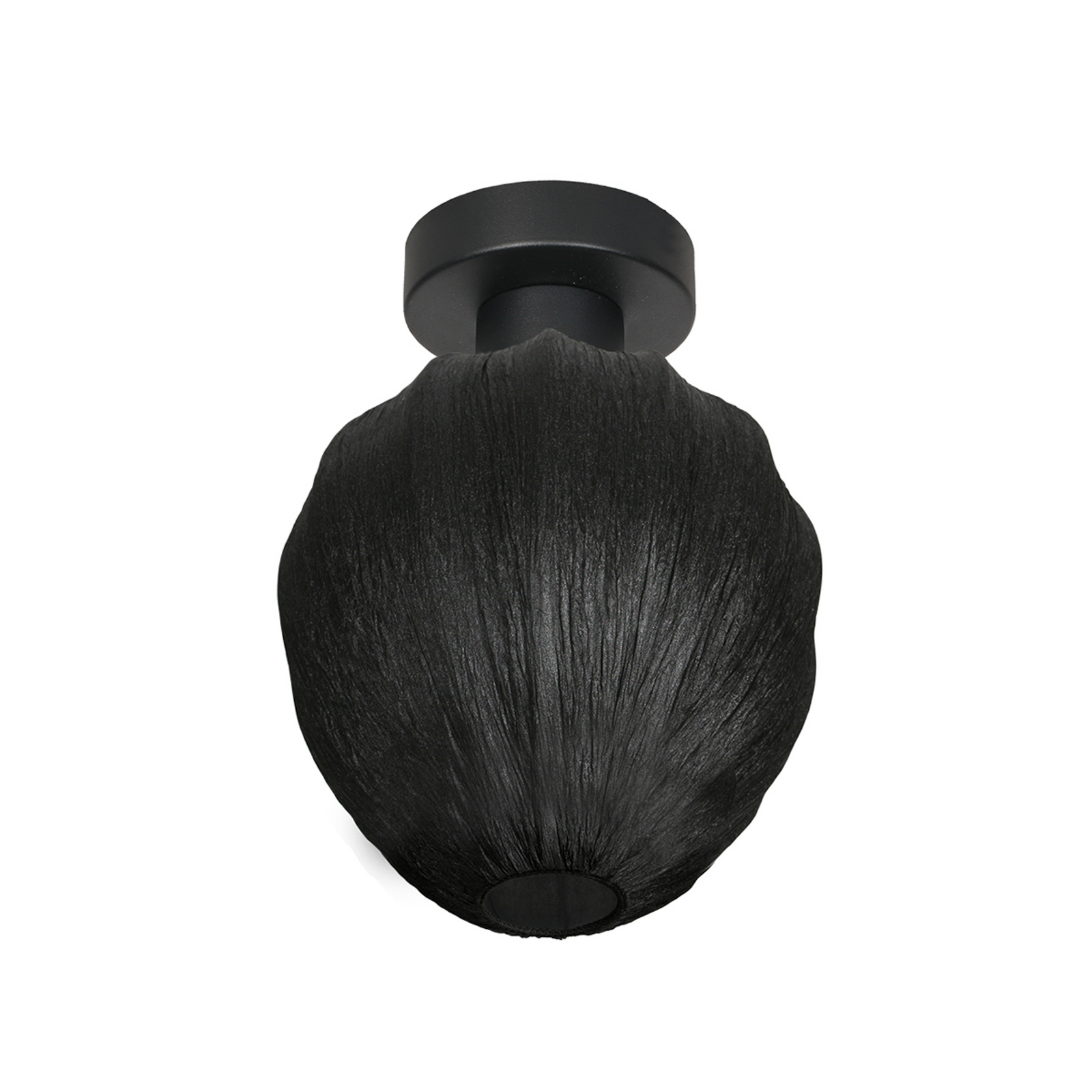 Plafonieră Bloeba, negru, Ø 25 cm, pânză/metal