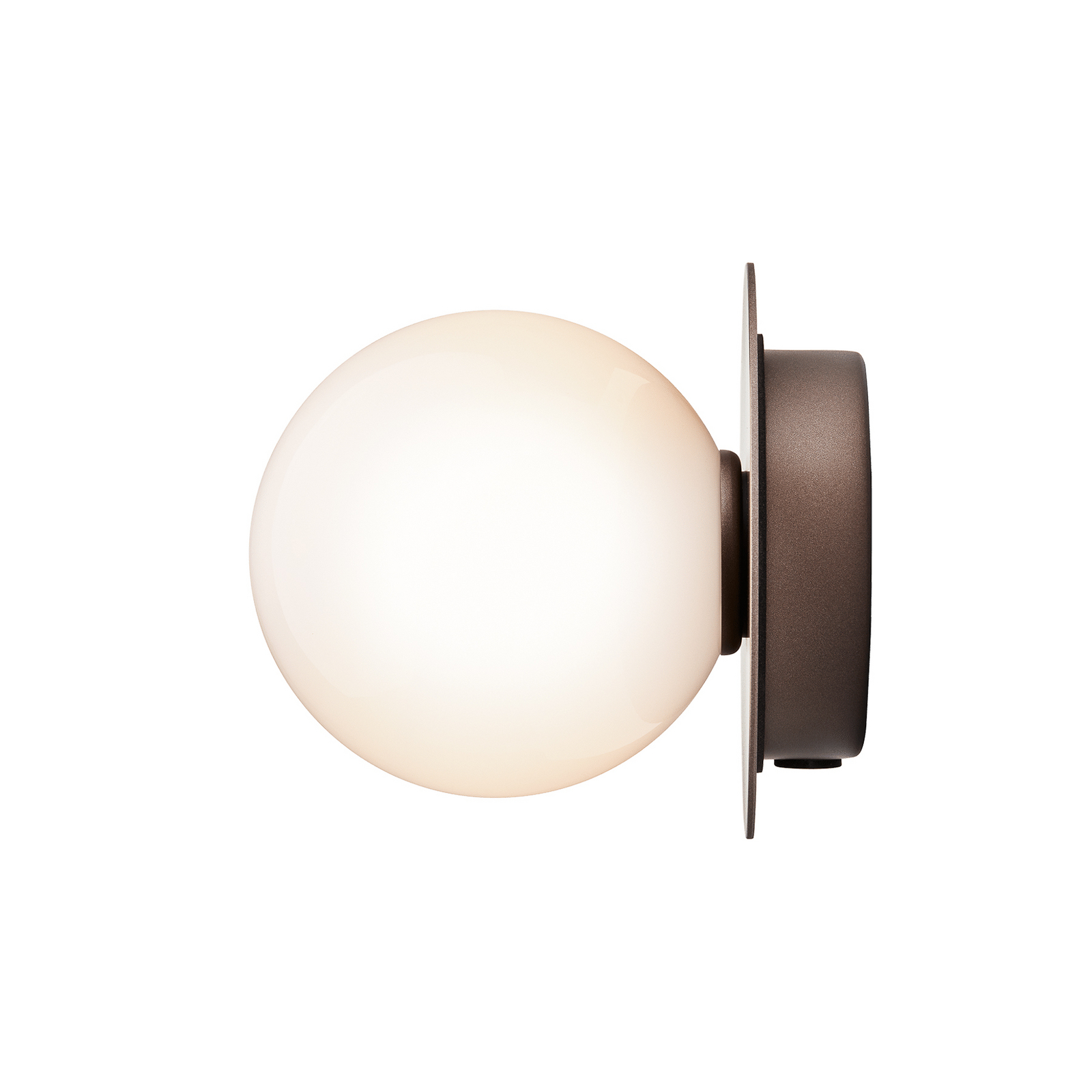 Liila 1 wall/ceiling lamp, bronze/opal, Ø 14 cm, IP44 - Nuura