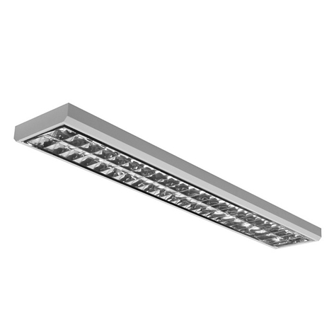 LED-Rasteranbauleuchte für Büros, weiß 66K 4.000K