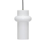 Żyrandol Pilule Up, biały z połyskiem, Ø 15 cm, szkło