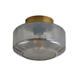 Hildur Deckenleuchte Ø 22 cm rauchgrau Glas - Lindby