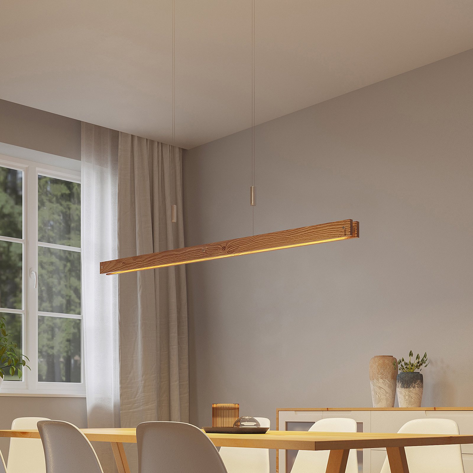 Alimara LED Lámpara Colgante L138 Wood - Lindby