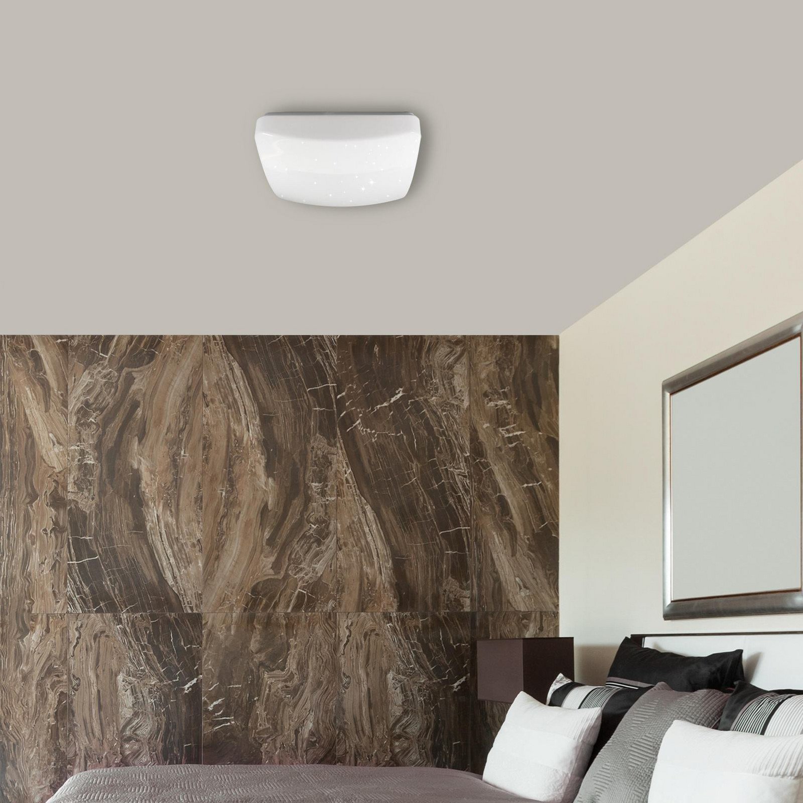 Müller-Licht Plafonieră LED Reva Star 30 Square alb plastic oțel - Hol