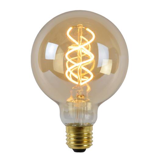 Ampoule LED E27 globe 4 W 2 200 K ambre capteur