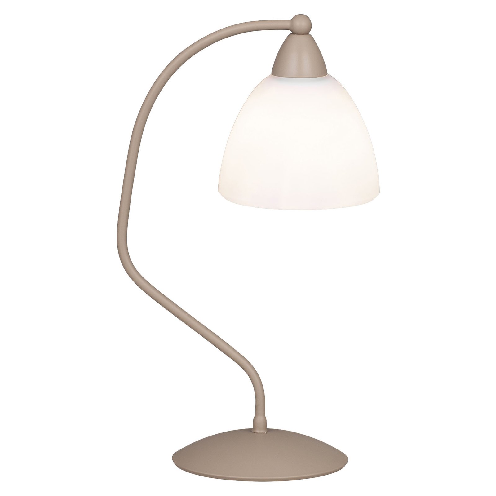 Bordlampe 1795/1L satineret hvid, havanabeige