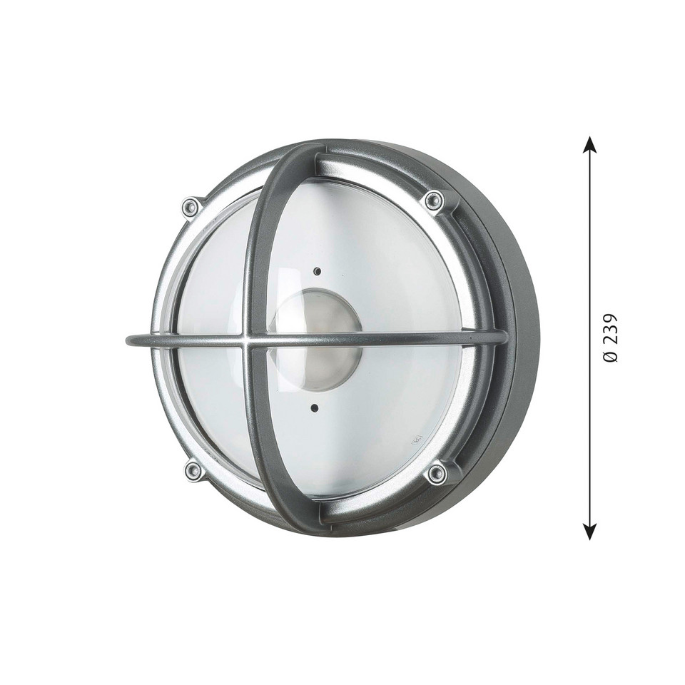 Louis Poulsen Skot LED-utomhusvägglampa, metallisk från Louis Poulsen