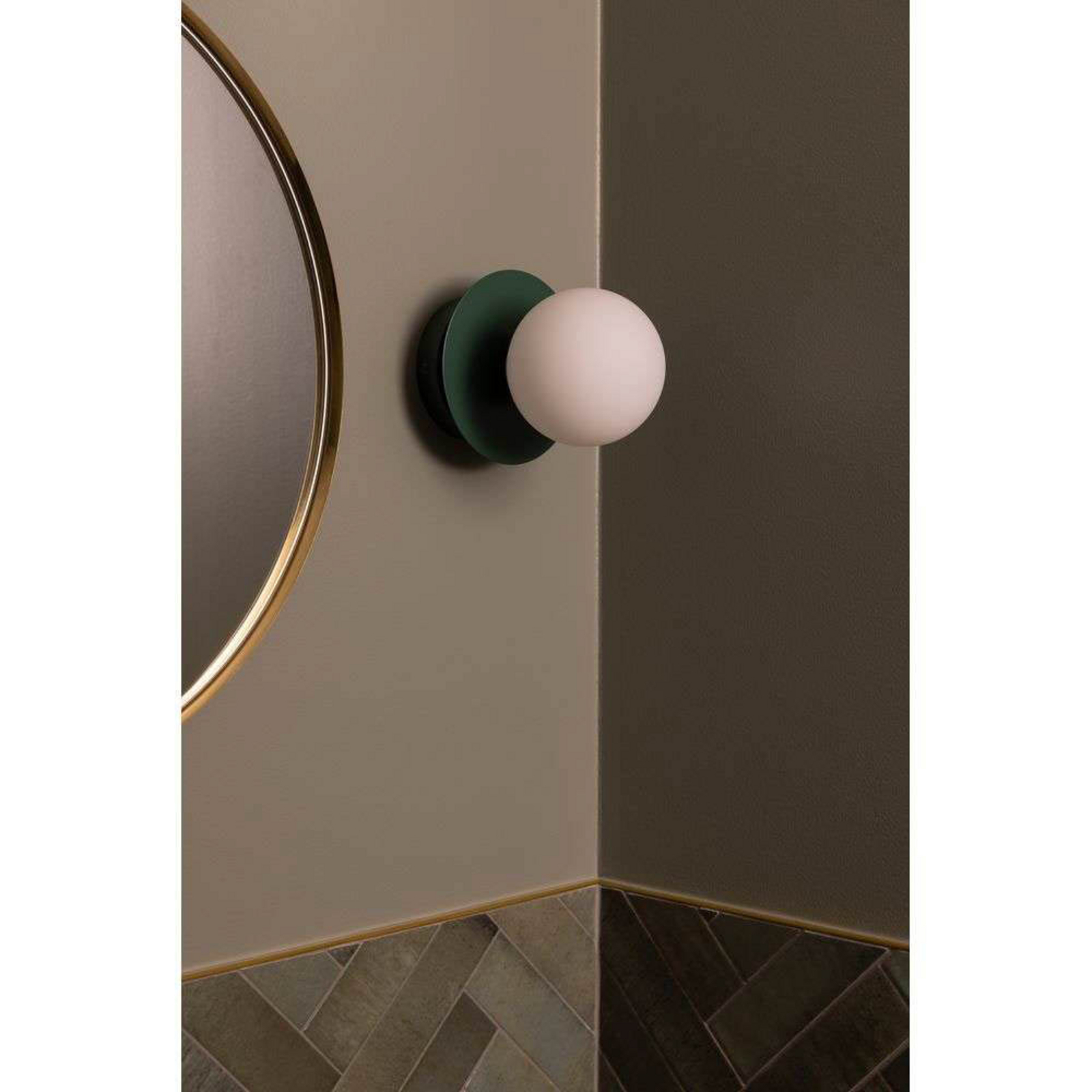 Art Deco Applique da Parete/Plafoniera IP44 Green/White - Globen Lighting