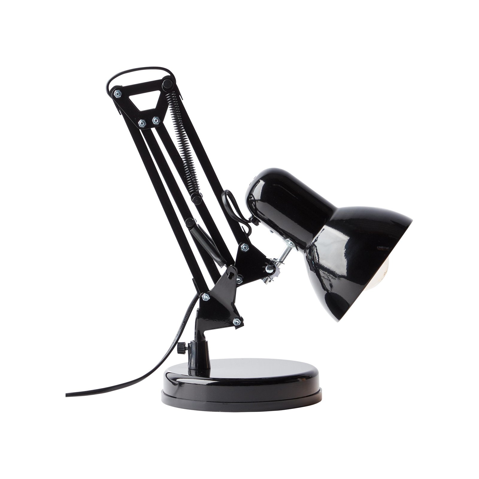 Lámpara de mesa Henry, negra, altura 50 cm, regulable