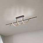 JUST LIGHT. Emanda LED ceiling light, iron, black-brass