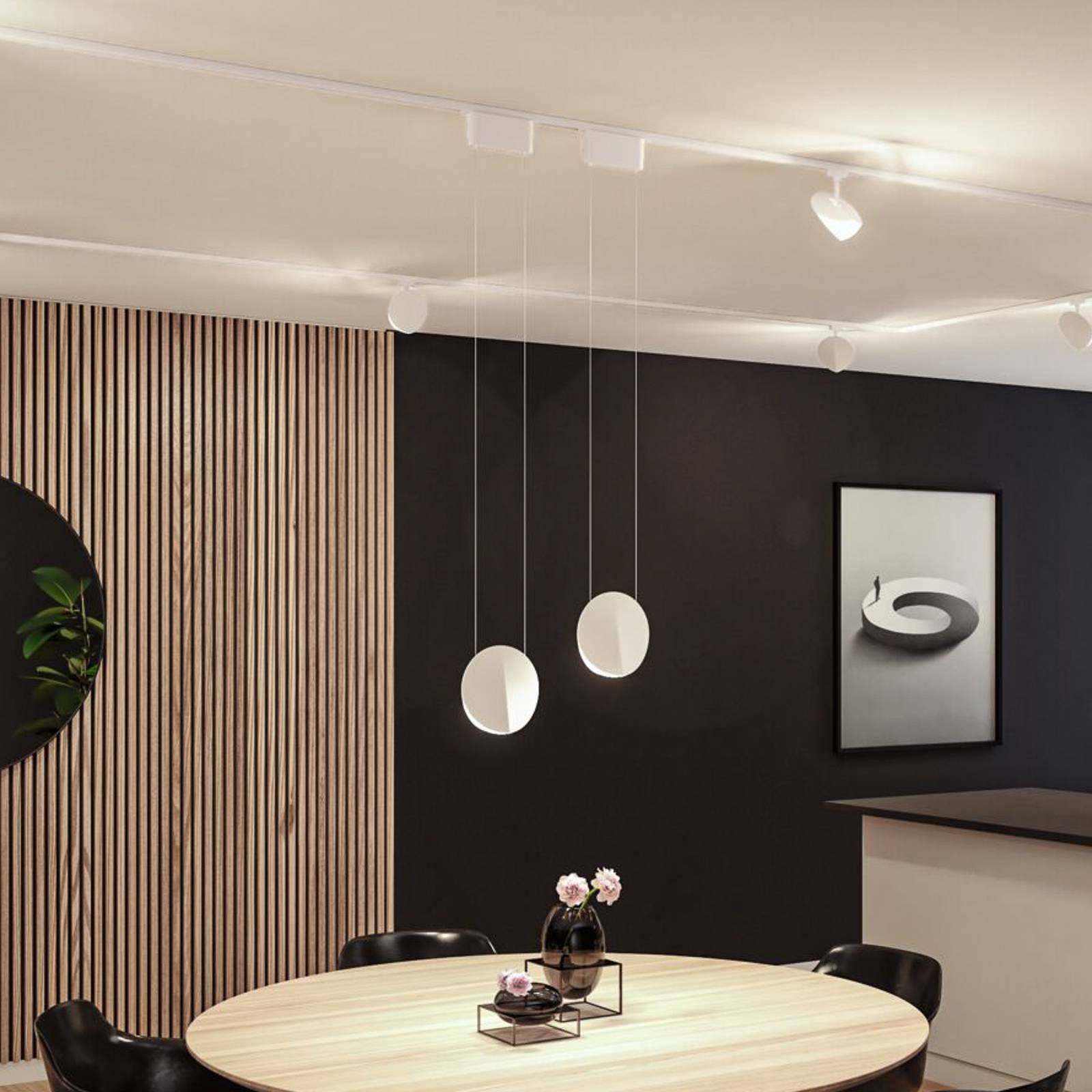 Suspension LED Paulmann URail Alejandro, blanc signal, 4000K, à intensité