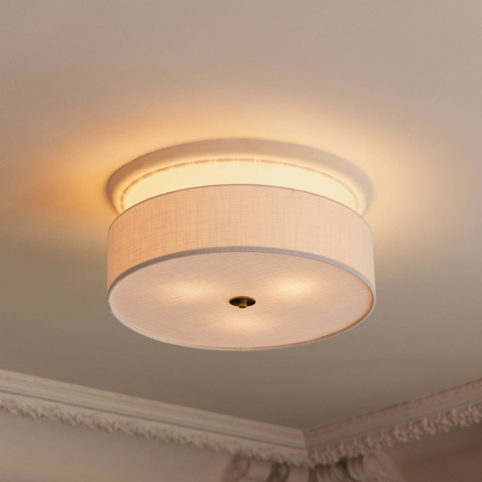 Globen Lighting – lampa sufitowa Noah, średnica 50 cm, biała