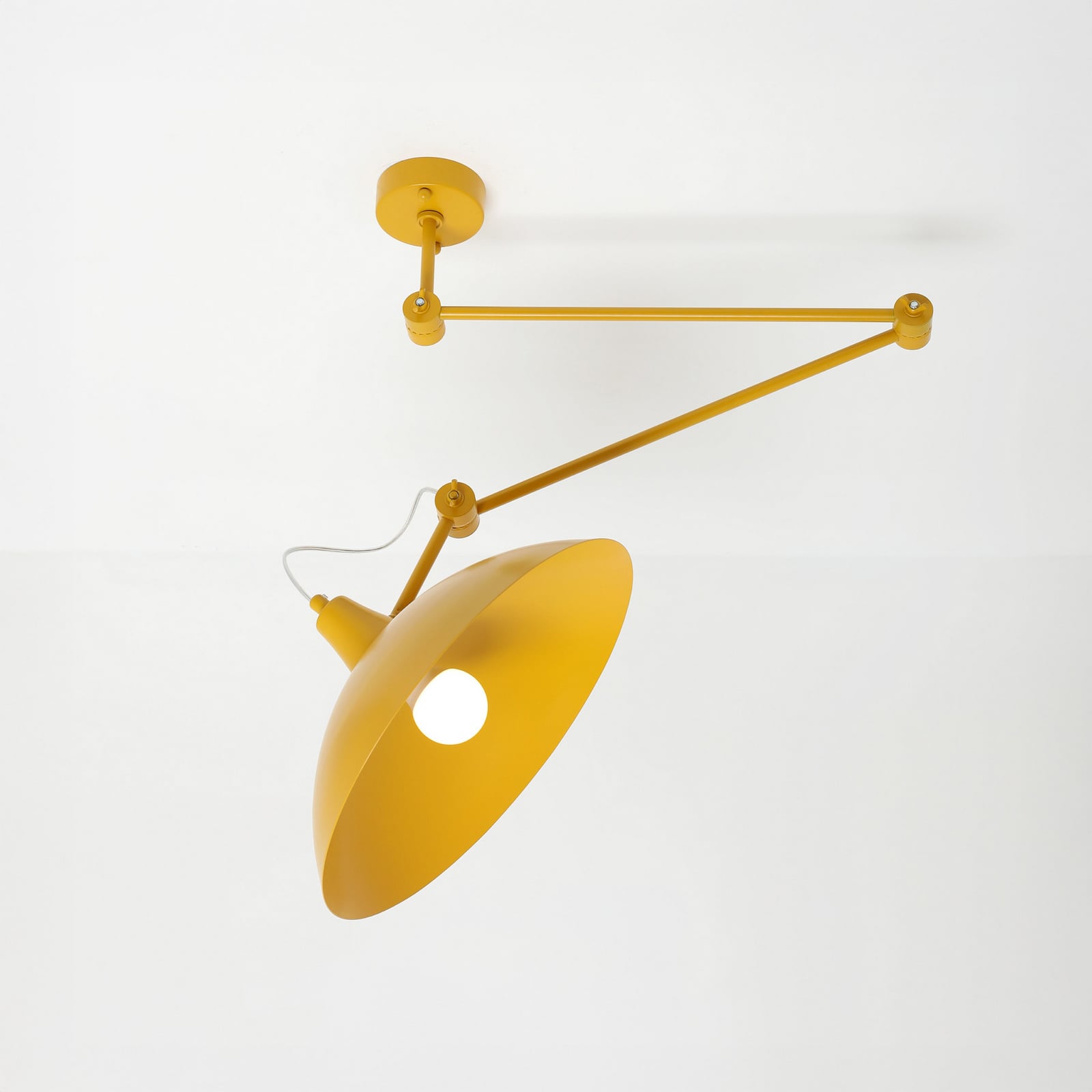 Viseća lampa Melos, žuta, Ø 36 cm, metalna - Aldex