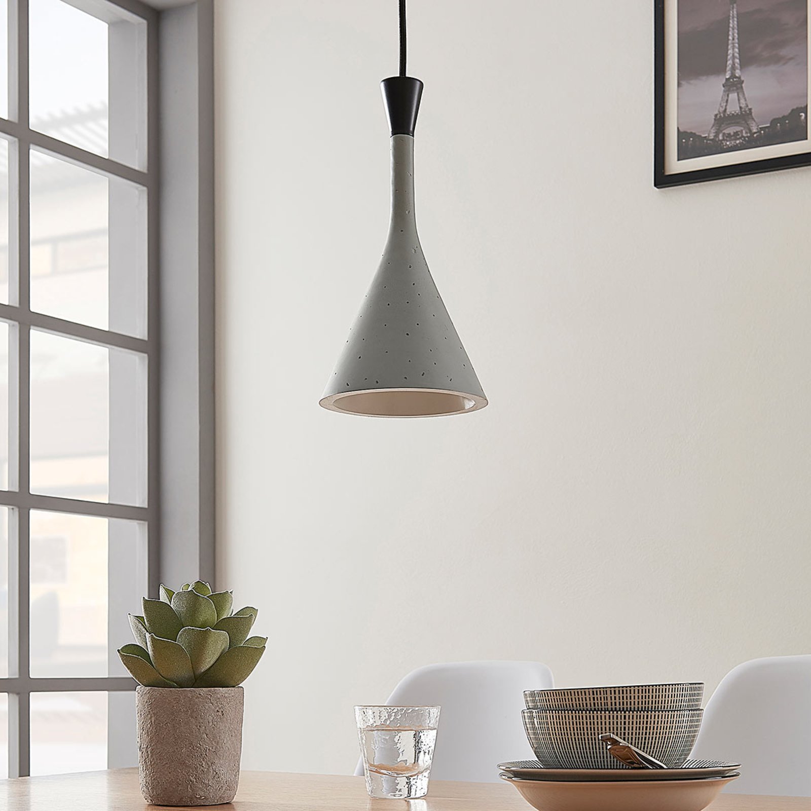 Flynn Hanglamp Ø16 Concrete - Lindby
