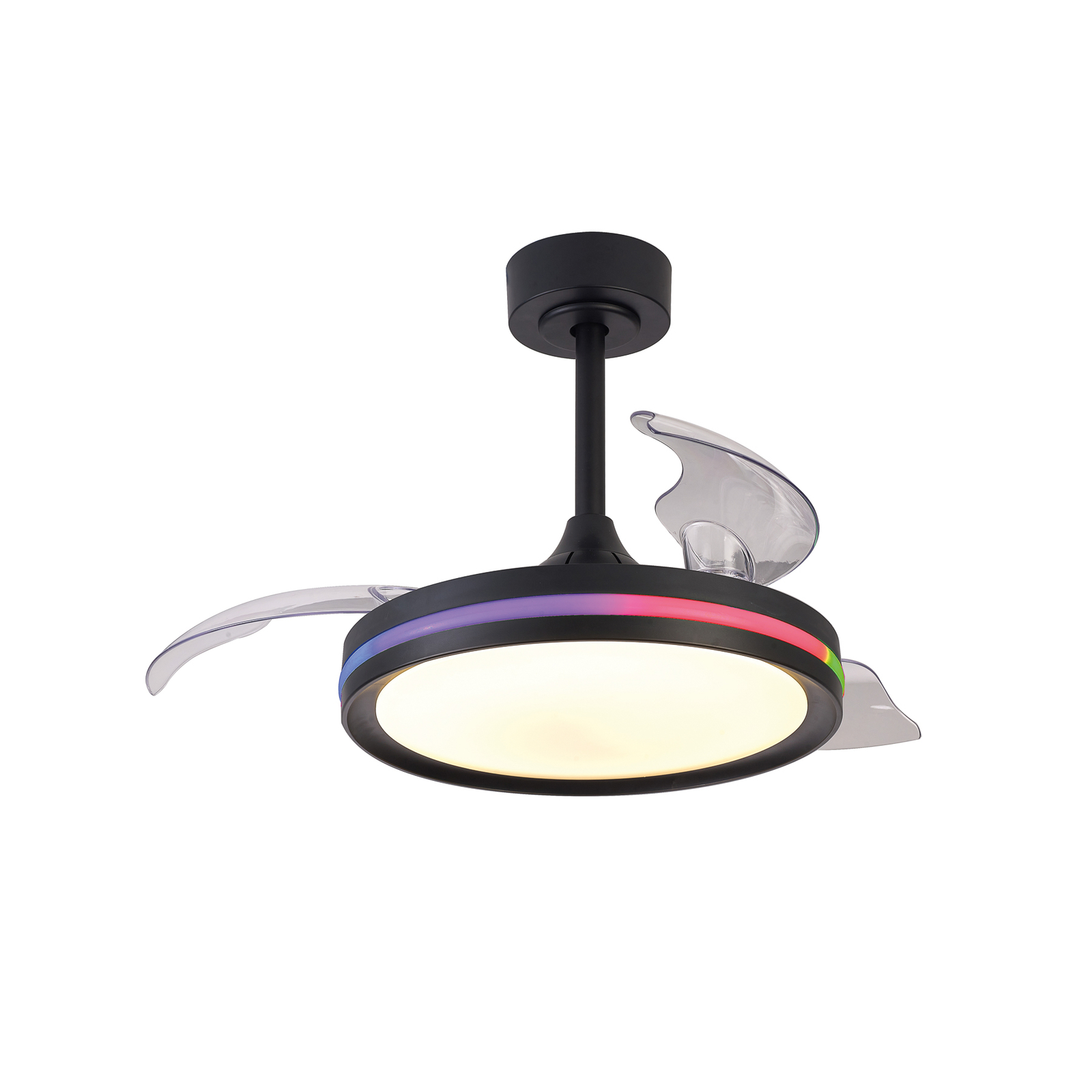 Ventilateur de plafond LED North noir DC silencieux Ø 91 cm CCT RVB