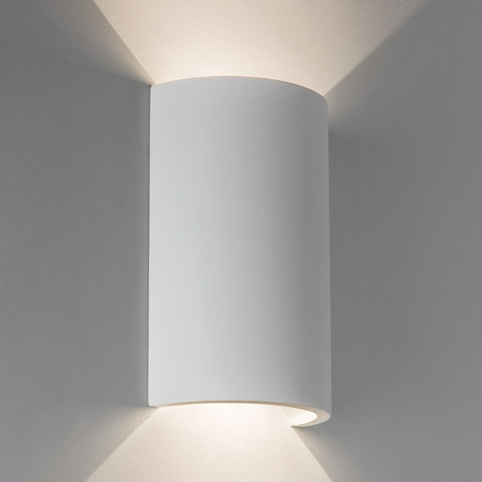 Paintable Serifos LED wall light 170, plaster Lights.ie