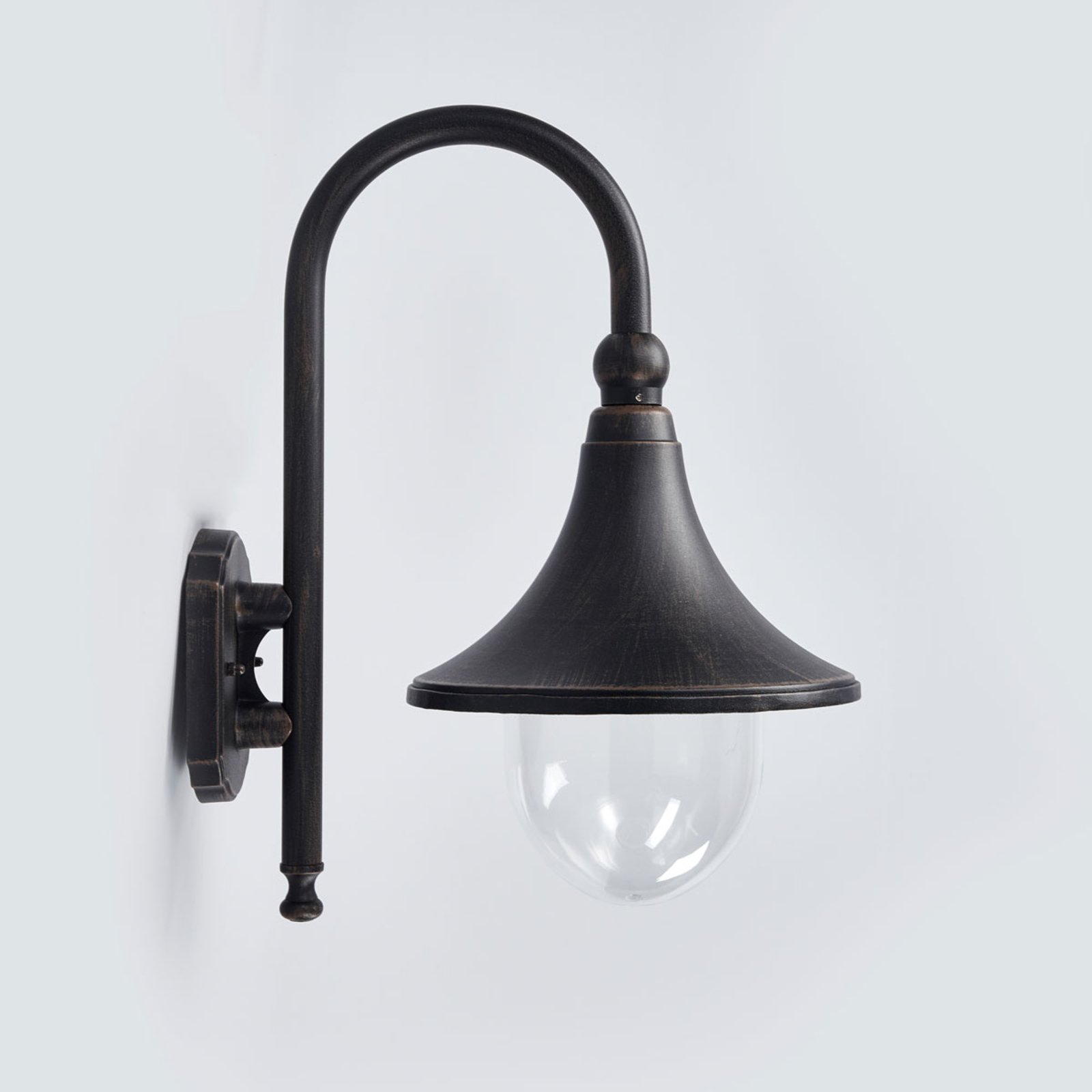 Daphne Outdoor Wall Lamp Antique Black - Lindby