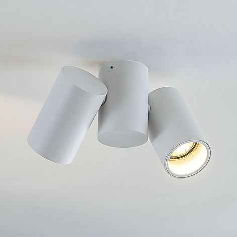 Lámpara de techo Gesina, dos luces, blanca