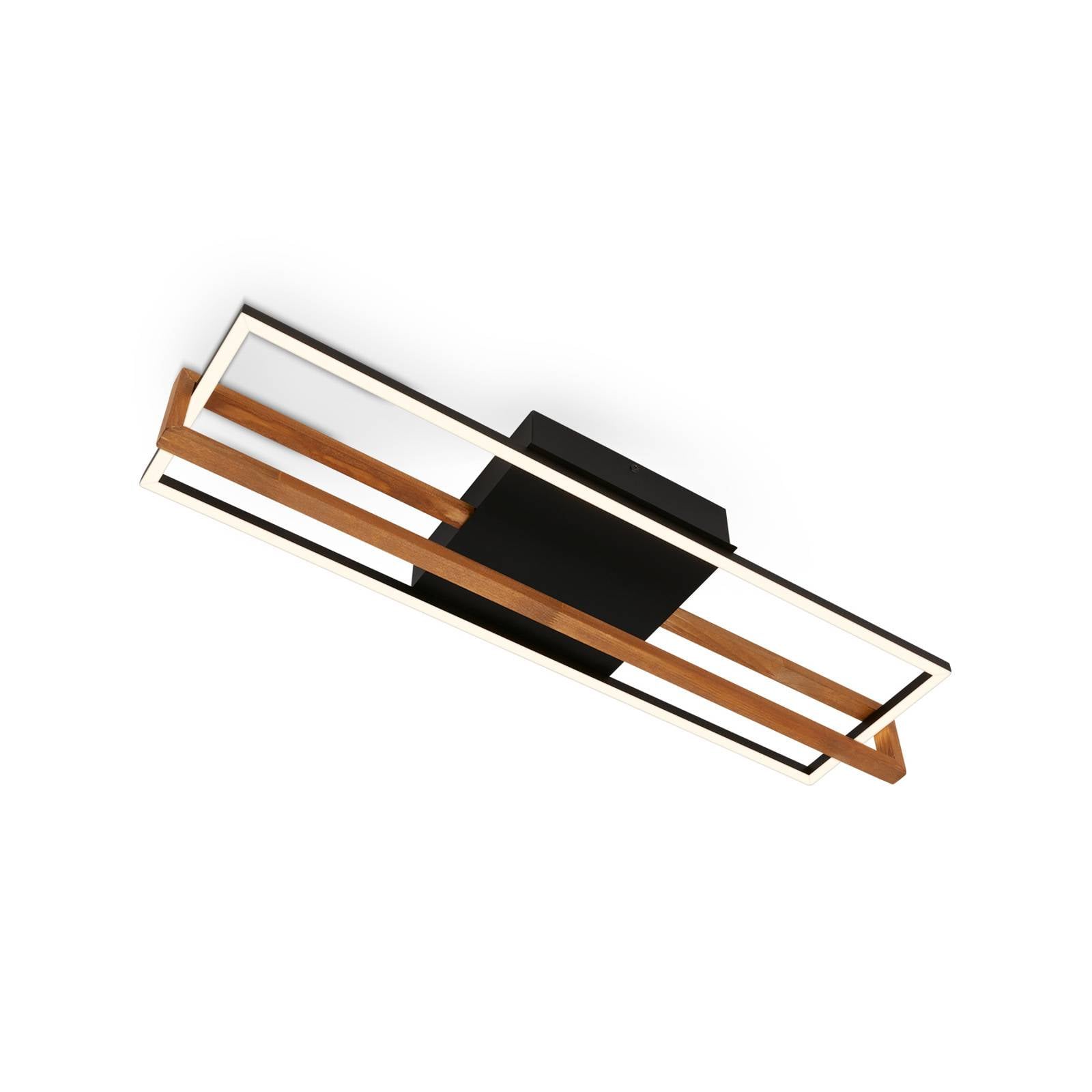 LED-Deckenleuchte 3777015 Rechteck mit Holzelement