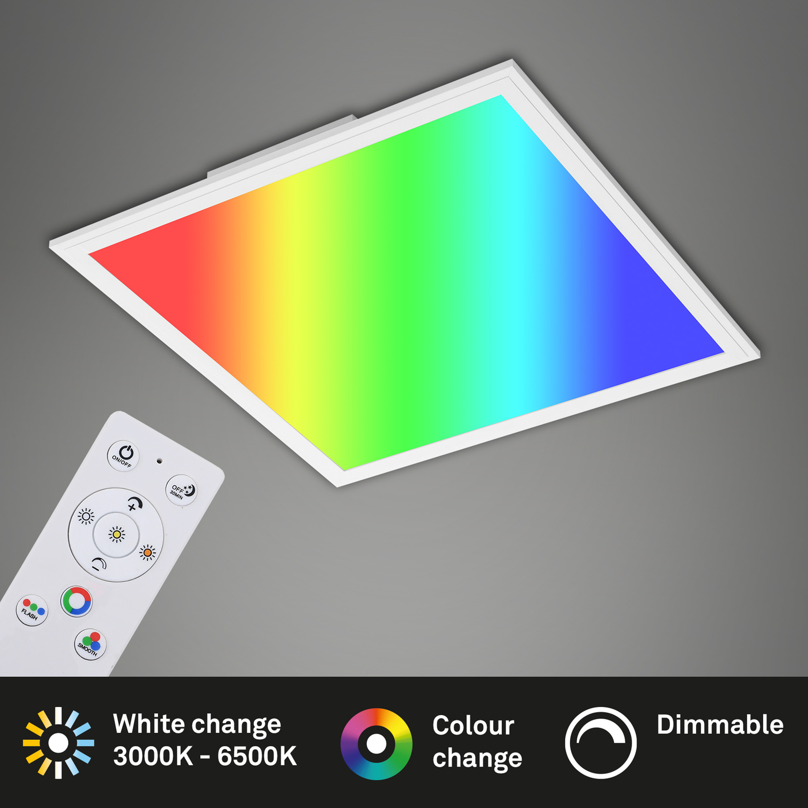 LED-paneeli Colour 45 cm x 45 cm, kaukosäädin