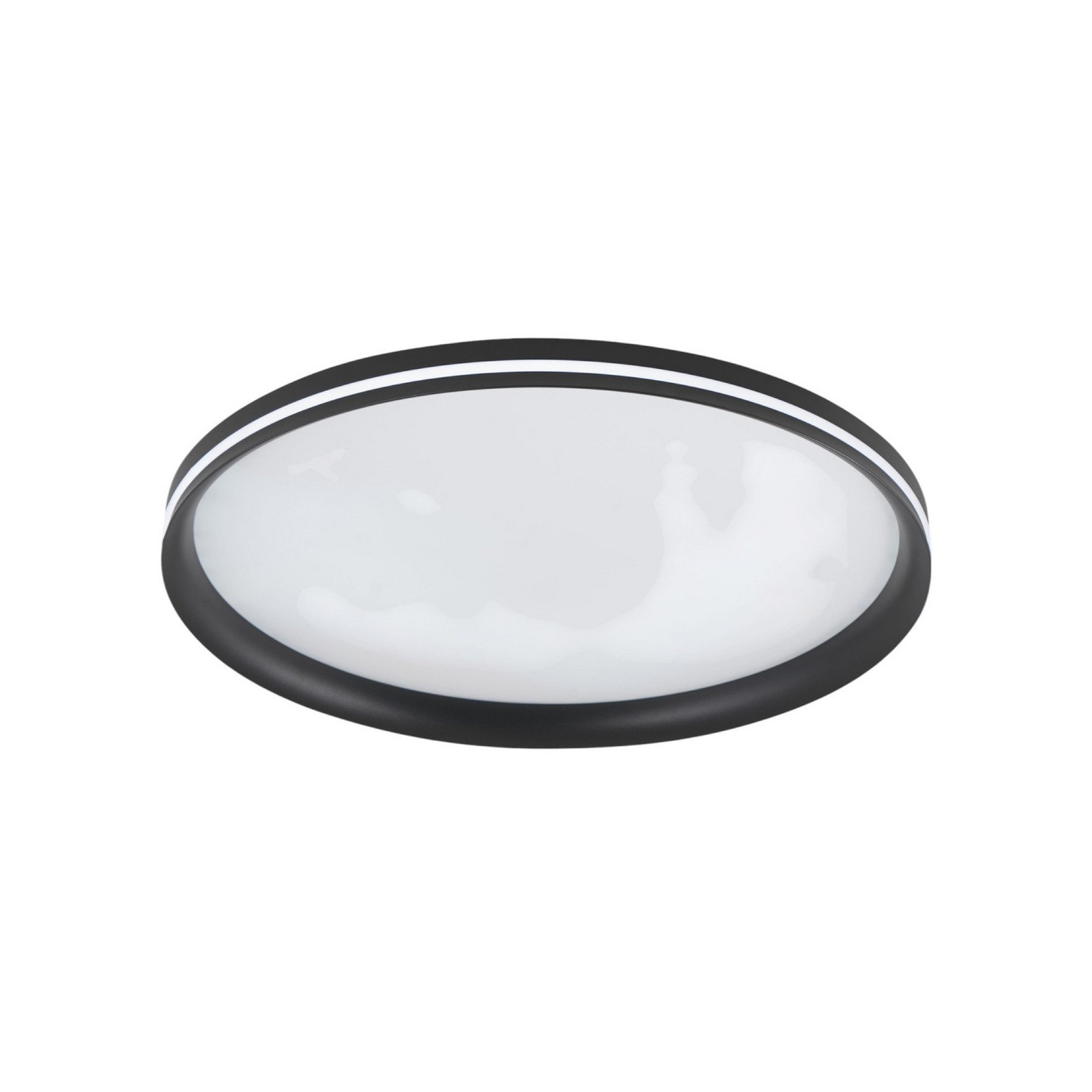 Fabas Luce Plafonieră LED Isy negru Ø 55 cm metal CCT dimabilă - Camera de zi / sufragerie - Modern