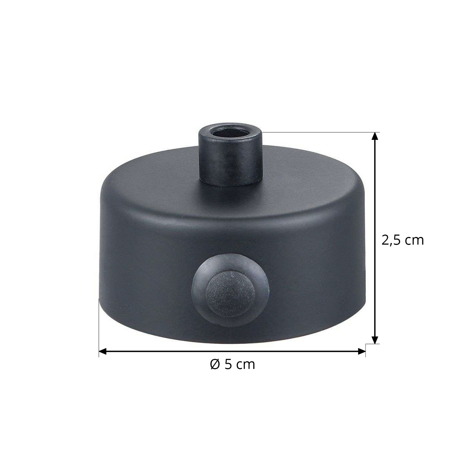 Mini rozeta sufitowa, Ø 5 cm, czarna – Halo Design