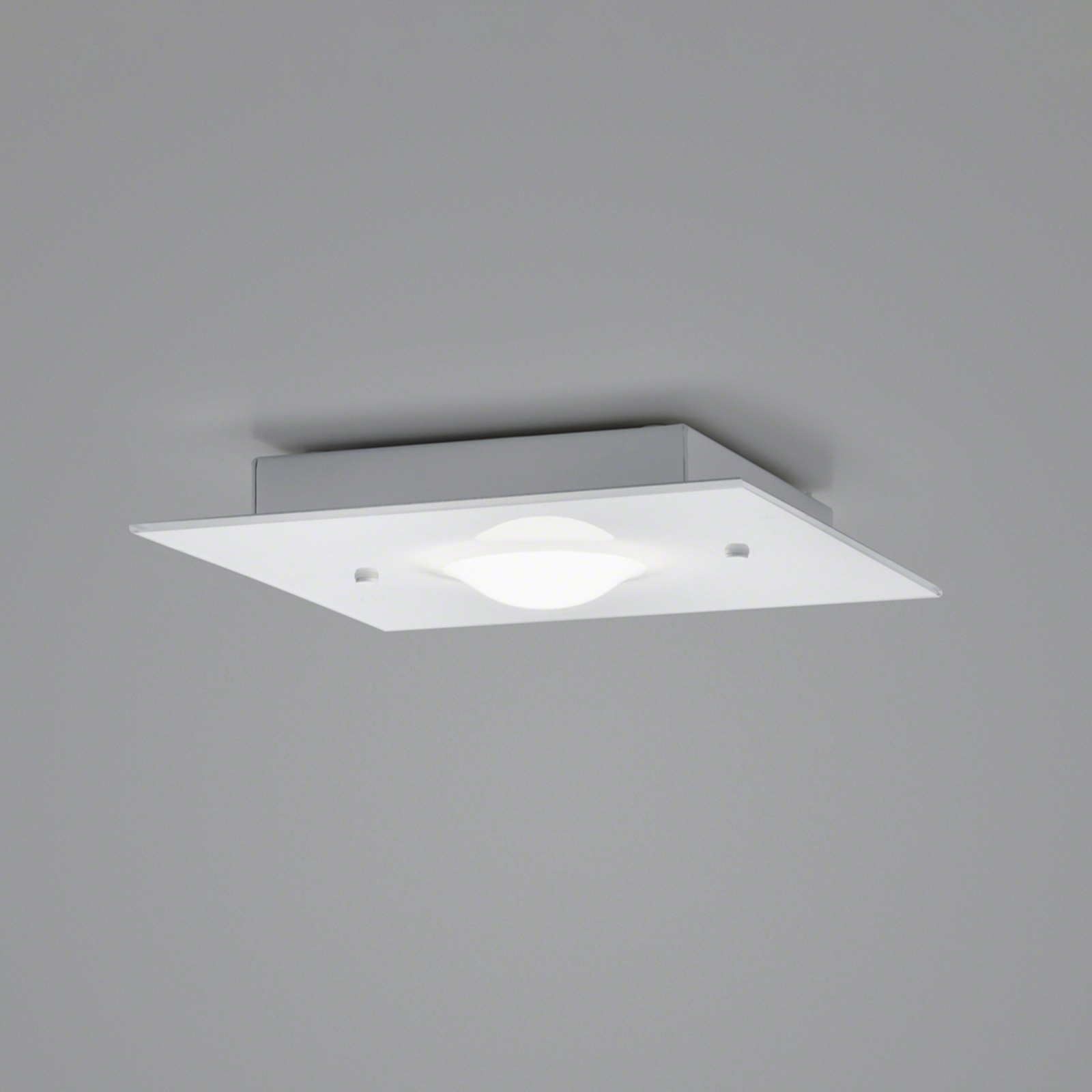 Candeeiro de teto LED Helestra Nomi 23x23cm branco escuro