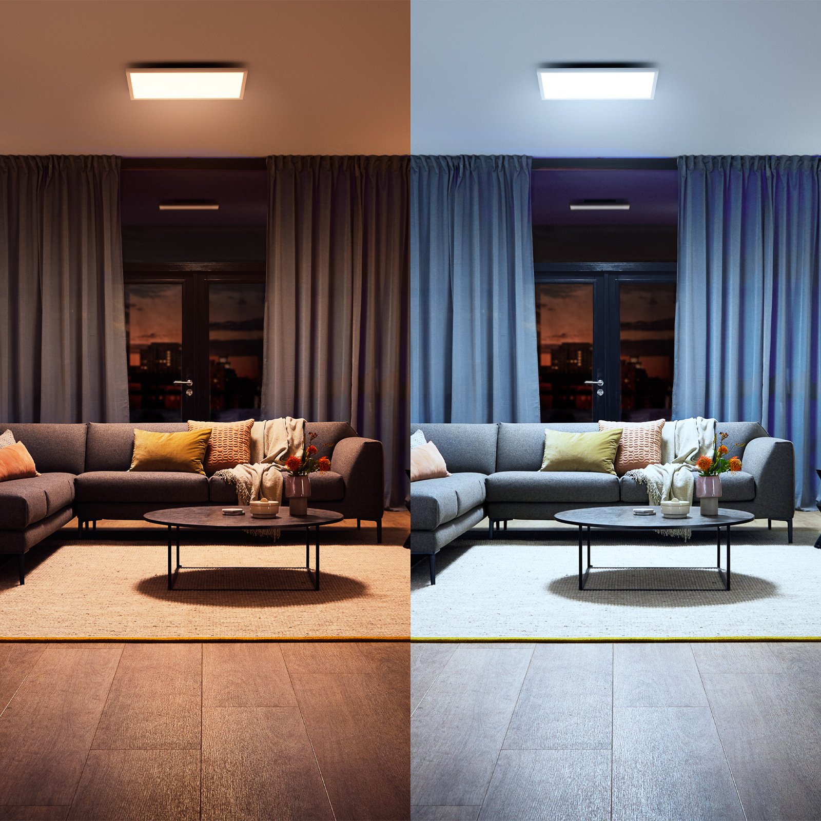 Panel LED Philips Hue White Ambiance Aurelle, 60 x 60 cm, blanco