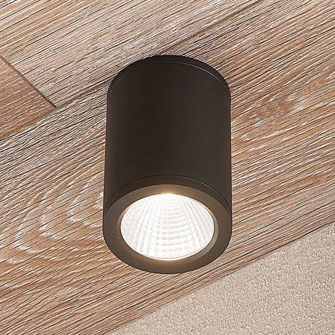 LED-Downlight Embla aus Aluminium IP54, dunkelgrau