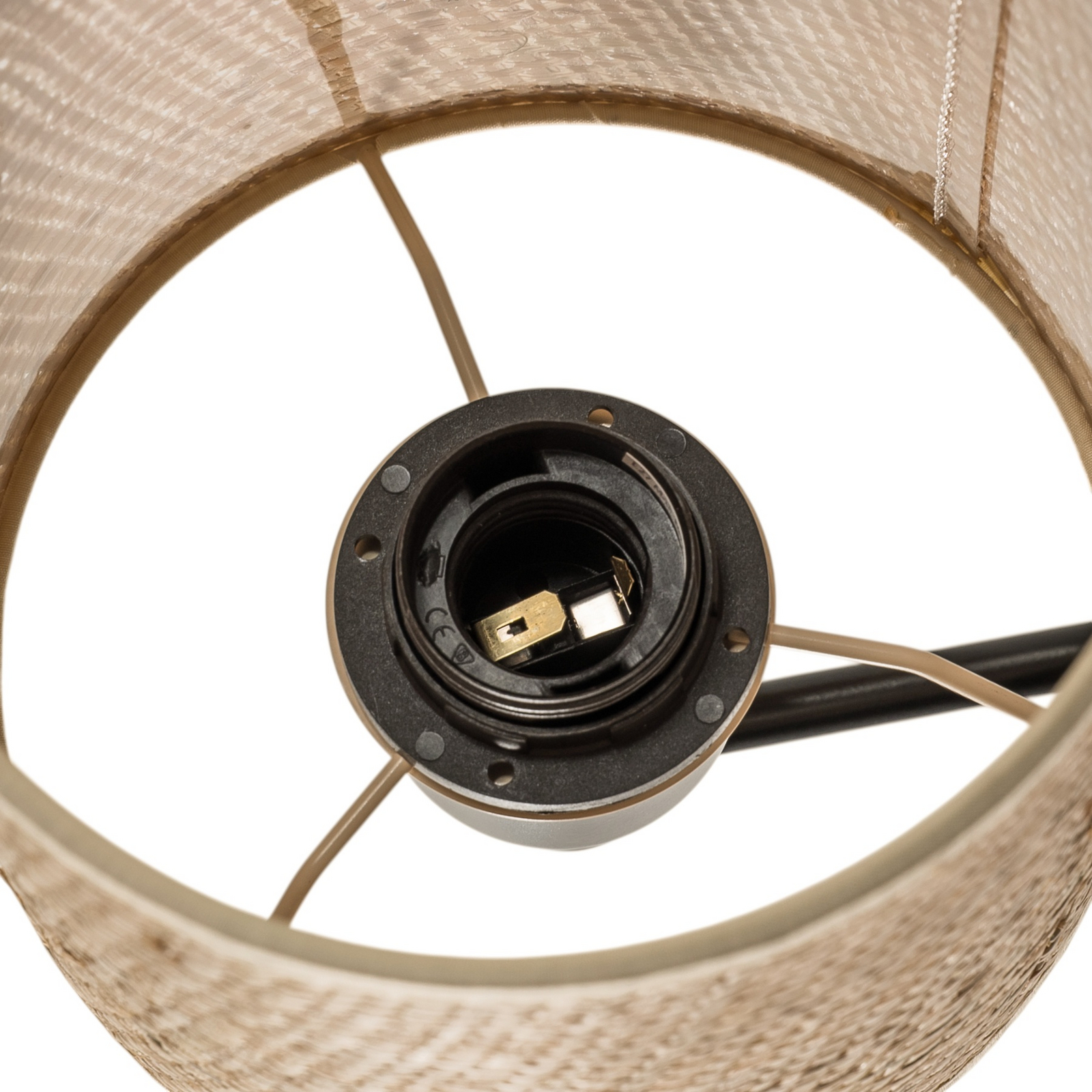 Solo wall light, cylinder, light jute