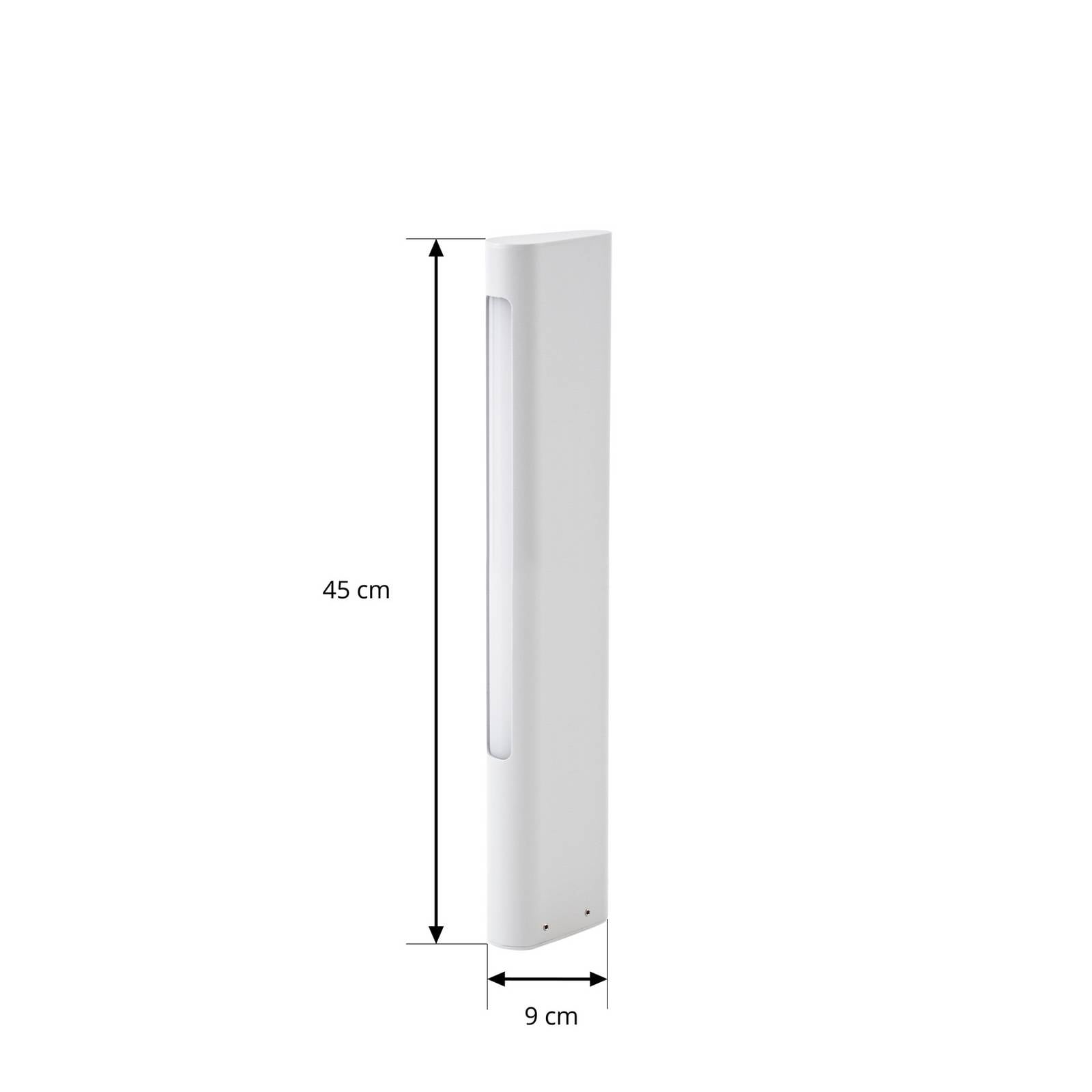 Słupek oświetleniowy LED Lucande Celiora, wysokość 45 cm, szara, IP65