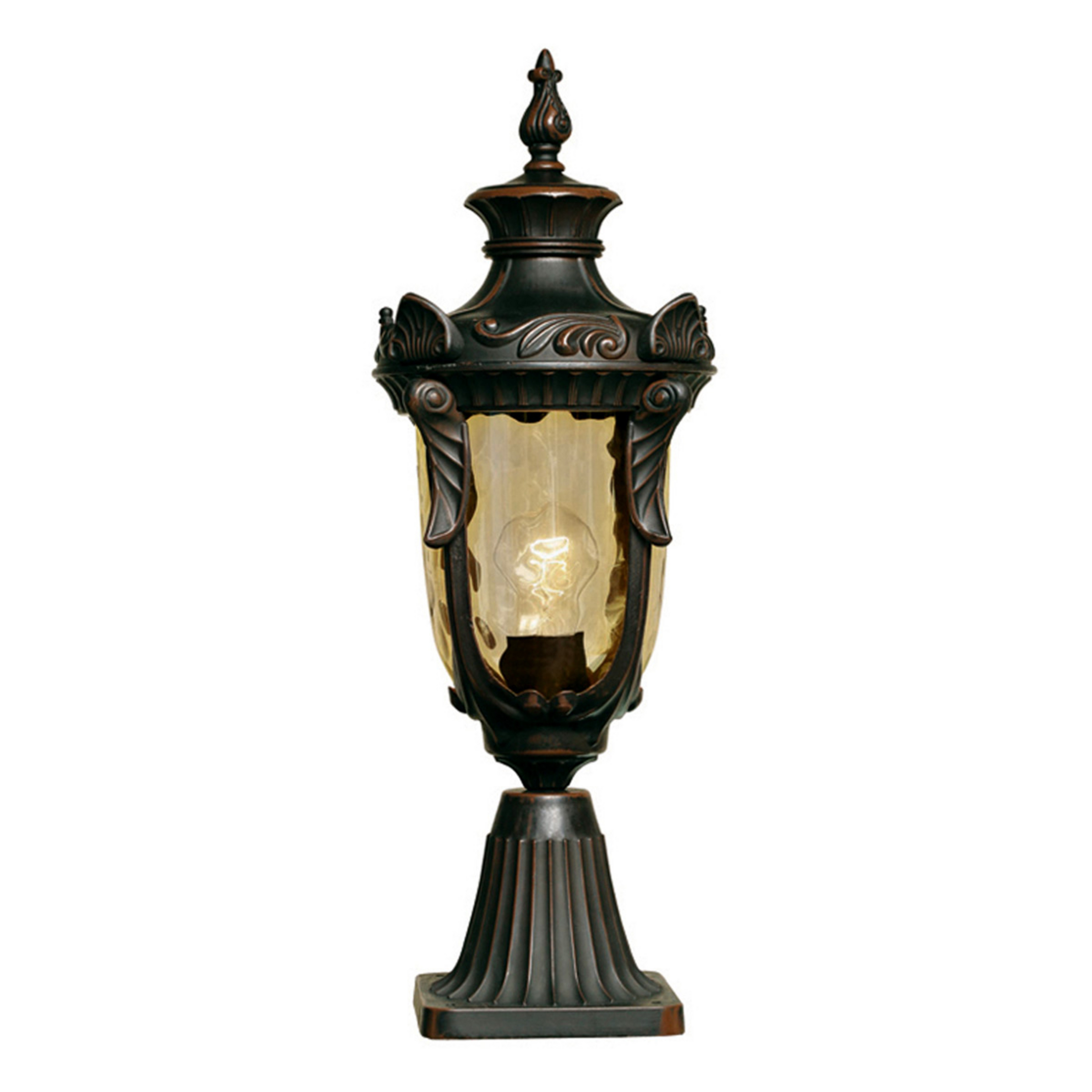 Philadelphia Sockelleuchte, bronze/amber 54cm IP43 - Elstead
