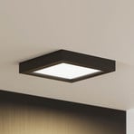 Lampa sufitowa Prios LED Alette, czarna, 18 W, CCT, ściemniana