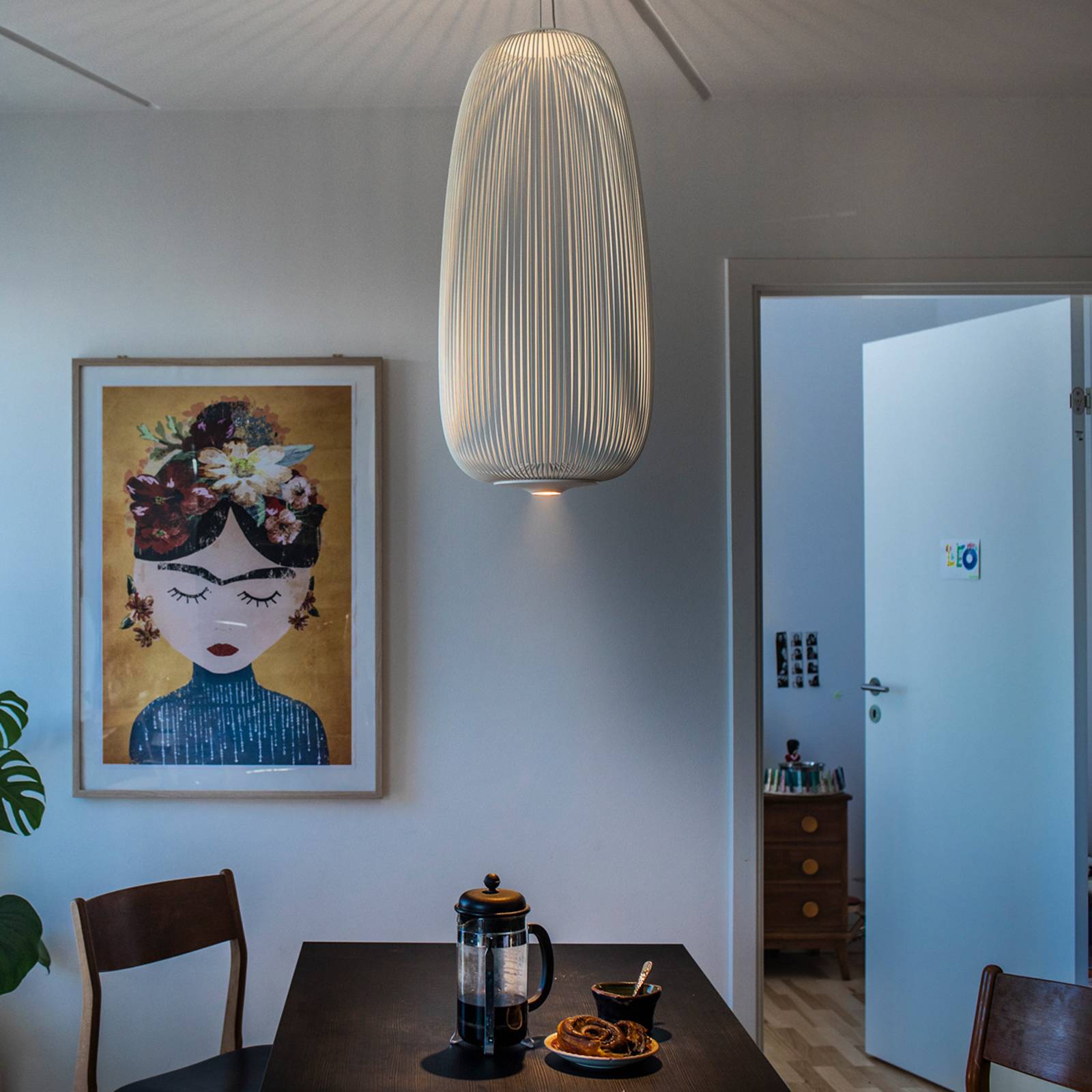 Foscarini Spokes 1 lampa wisząca LED biała