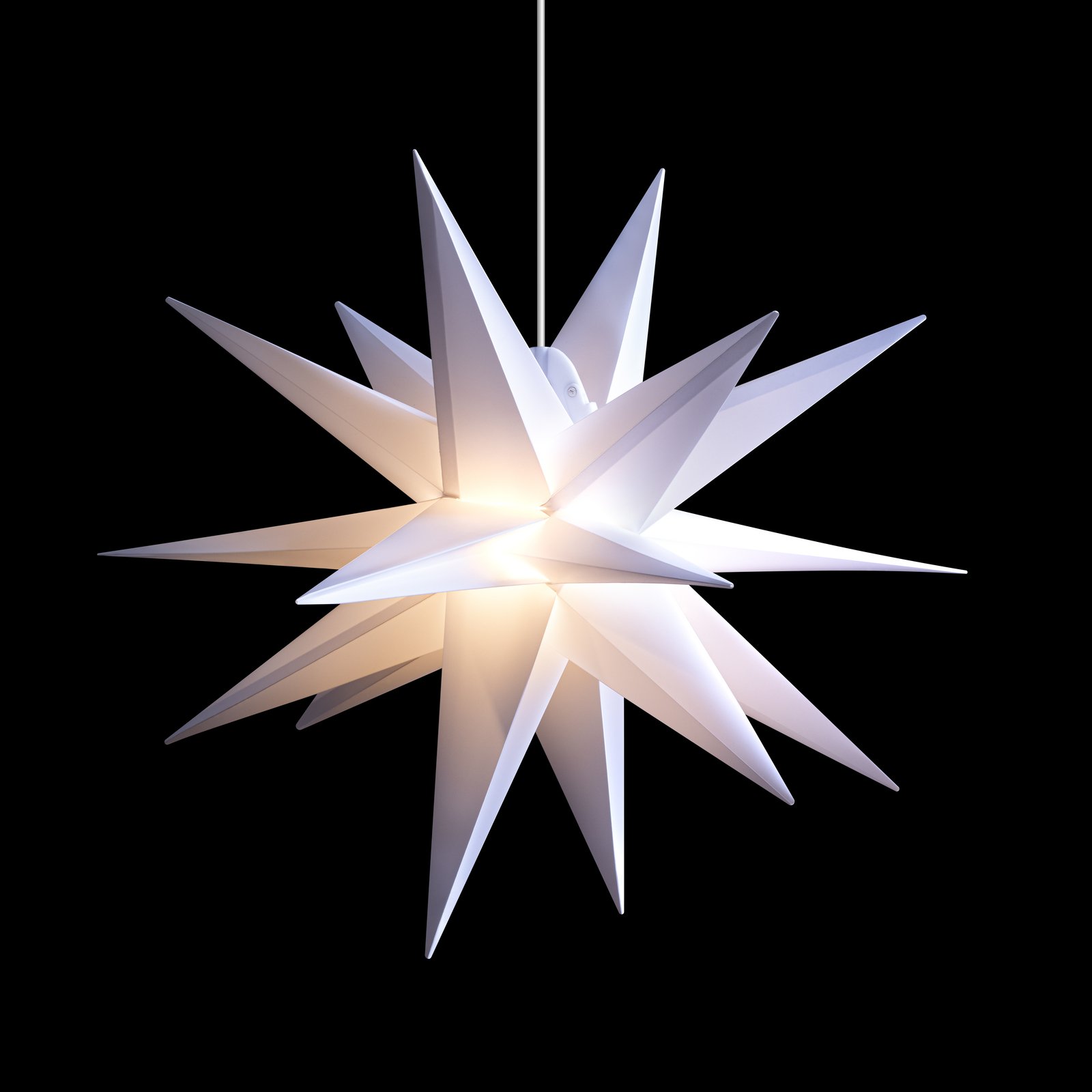 LED csillag kültérre, 18 ágú, fehér, Ø 55 cm