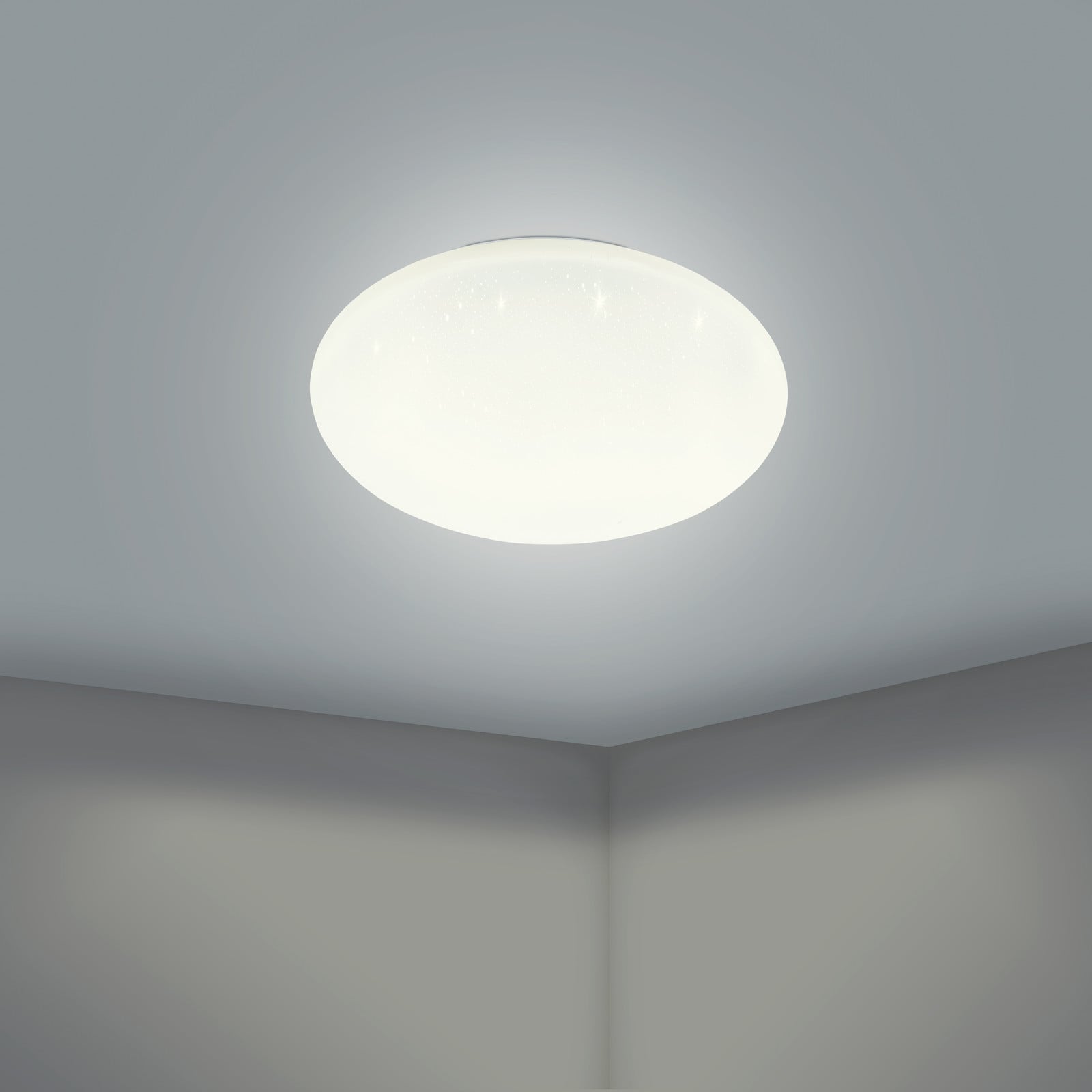 EGLO connect plafonieră Totari-Z Ø38cm 19W efect de cristal - Camera de zi / sufragerie - Modern - alb - Plastic